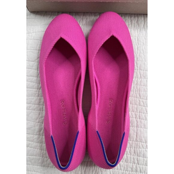 Rothy's The Pointed Toe Slip On Flat Shoes SZ 13 Dragon Fruit Chic NWB - Picture 2 of 5